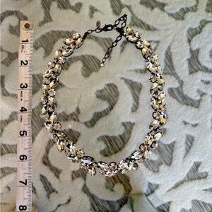 Express Silver Sparkle Gem Glam Necklace